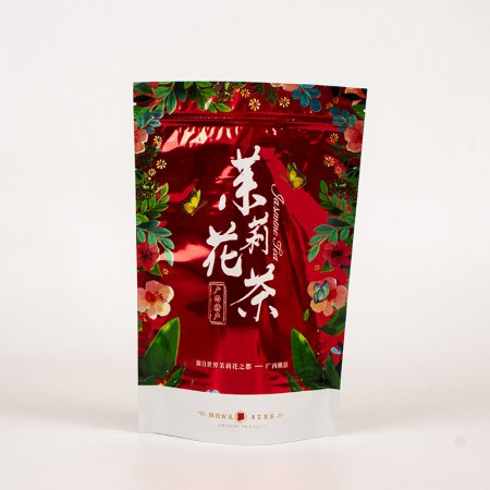 铝箔印刷复合袋 茉莉花茶自立自封袋